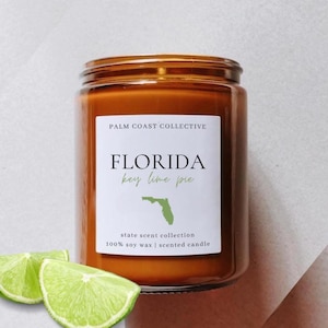 Florida Key Lime Pie Scented Candle Moving Housewarming Soy Candle