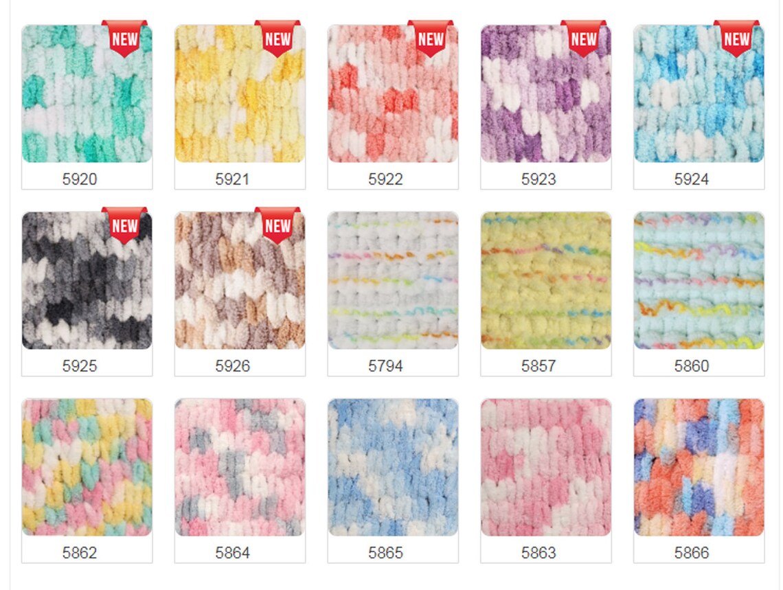 Alize Puffy Color Yarn Bulky Fingerknitting Blanket Yarn Etsy