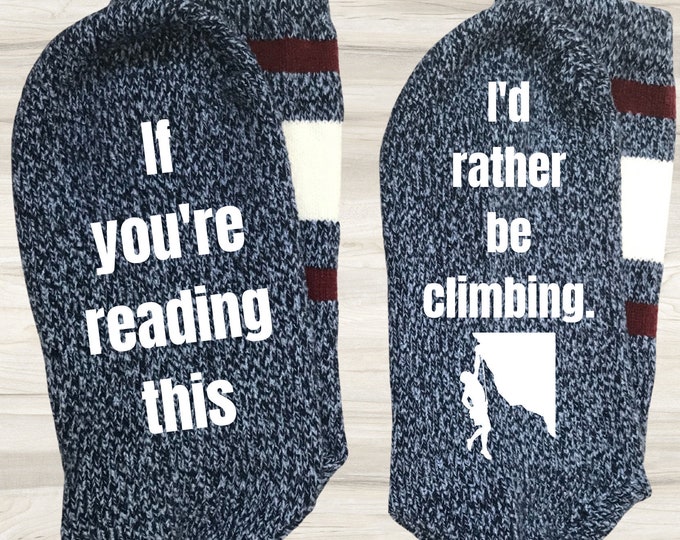 If you can read this Rock Climber Climbing Rock Climbing gift Rock Climber Socks Rock Climbing Hold Rock Climber gift Rock Climbing Mug