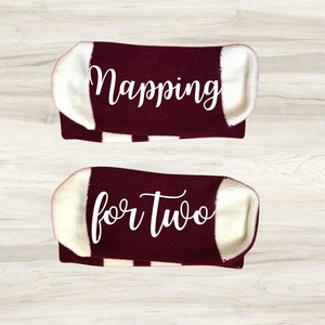 Napping for Two-Pregnancy Socks-Baby Shower Gift-New Mom Gift-Gift for Mom-Pregnancy Reveal-Pregnancy Announcement