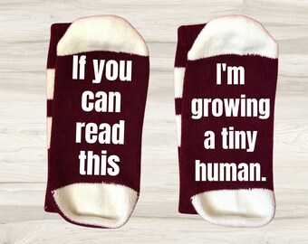 Calcetines para hacer crecer un pequeño humano: regalo para una nueva mamá durante el embarazo
