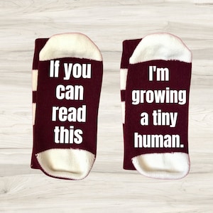 Pregnancy Gift-New Mom Gifts-Growing a Tiny Human-Mom Socks-New Mom-Mom Gift-Pregnant Mom Gift-Expecting Mom-Baby Shower Gift-Mother&#39;s Day