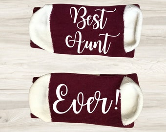 Aunt Socks-Best Aunt Ever-Sister Gift-Gift for an Aunt-Aunt Life-Aunt Gift-Sister Birthday-New Aunt-New Aunt Gifts-Auntie Gift-Aunt Birthday