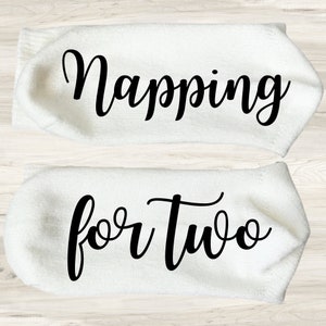 Drzemiące skarpetki dla dwojga - Prezent na baby shower - Prezent dla nowej mamy - Prezent dla mamy - Ujawnienie ciąży - Ogłoszenie ciąży - Najlepsza przyjaciółka