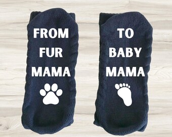 From Fur Mama To Baby Mama Sweatshirt Pregnant Gift for Expecting Mom New Mom Pregnancy Reveal Shirt Baby Announcement Gender Reveal