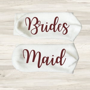 Wedding Socks, Bridesmaid Proposal Gift, Bride Socks, Maid of Honor Socks Bridal Party Gift, Bachelorette Party Gift, Bridesmaid Socks