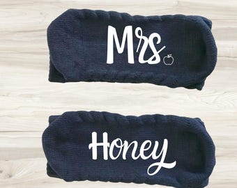 Personalized Teacher Socks – Custom Name, Back to School Gift