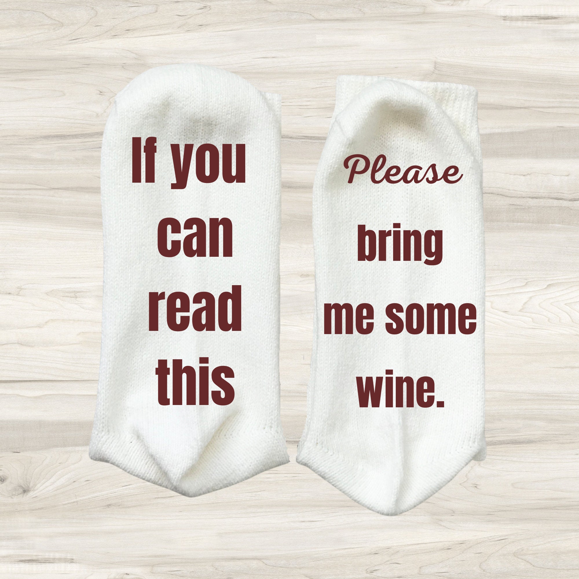 Gemtte Socken »Bring Wein« – Lustig & Bequem Für Wein-Liebhaberinnen