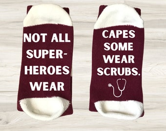 Nurse Gift, Nurse Socks, This Nurse Is Off Duty, Gift for Nurses, Gift for her If You Can Read This, Nurses Appreciation Gift Socks Hero