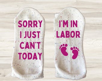 Labor Socks, Funny Pregnancy Gift, Maternity Socks, Personalized Mommy Socks, Shower Gift, Expectant Mom Socks, Pregnancy Gift Socks, Labor