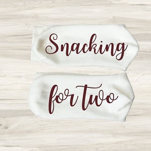 Przekąski dla dwojga - Skarpetki ciążowe - Prezent na baby shower - Prezent dla nowej mamy - Prezent dla mamy - Ujawnienie ciąży - Ogłoszenie ciąży - Najlepsza przyjaciółka