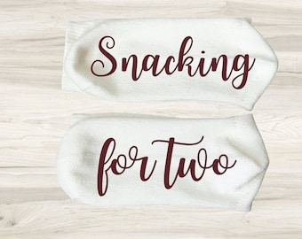 Snacking for Two-Pregnancy Socks-Baby Shower Gift-New Mom Gift-Gift for Mom-Pregnancy Reveal-Pregnancy Announcement-Best Friend