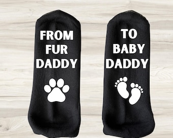Mama / Papa zu Baby Mama / Papa Socken, Geschenk für die Schwangerschaft