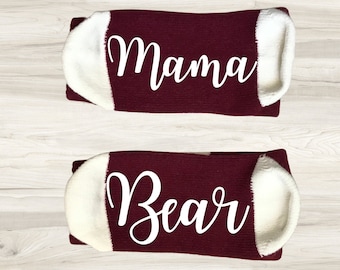 Mama Bär-Mama-Mama Geschenk-Mama Bär Geschenke-Geschenk für Mama-Baby-Dusche-Geschenk-Neue Mutter Geschenk-Mama Socken-Personalisierte Mutter Geschenk-Erste Zeit Mutter Geschenk