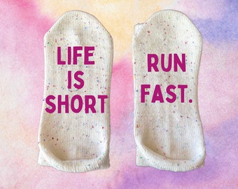 Life is short run fast Runner Gift Gifts for runners Marathon Gifts Marathon training gifts Running clothing Running Gift, Cross Country Run