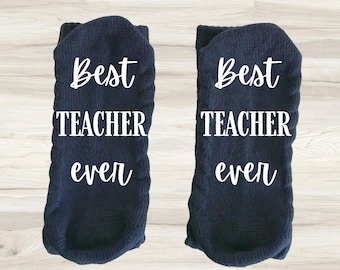 Best Teacher Ever Teacher Socks Gift for Teacher Book Gift for Teacher Teacher Appreciation Gift Teaching socks Teacher Gift