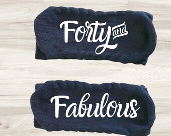 Forty and Fabulous Socks – 40th Birthday Gift for Her