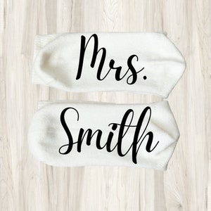 Custom Mrs. Socks-Bride-Engagement Gift-Bride Socks-Newly Engaged-Future Mrs Gift-Wedding Gift Idea-Bride Gifts-Wedding Gifts-Gift for Bride