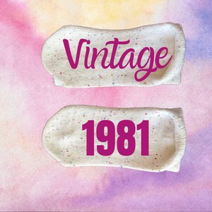 Vintage 1981-40th Birthday-Socks-40th Birthday Gift-Birthday Gifts for Her-Best Friend Birthday Gift-Birthday Gift Idea-40th
