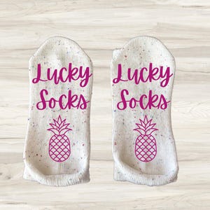 Lucky Pineapple socks, IVF socks, IVF gifts, fertility gift, infertility gift, transfer day IVF gift, transfer day socks, ivf pineapple, IvF