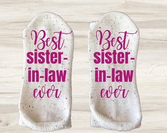 Sister- in- Law Socks Sister-in-Law Birthday Gift for Sister in Law Grandma Socks Gift from Bride Aunt Socks Best Sister In Law Ever Socks