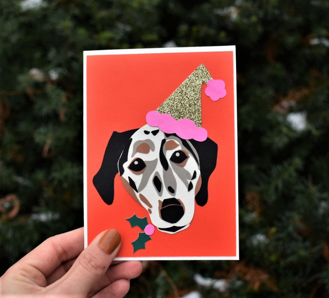 Custom Paper Pet Portrait gift Card Etsy