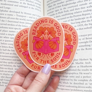 Reading is Good For the Soul Sticker | Book Sticker | Library Sticker