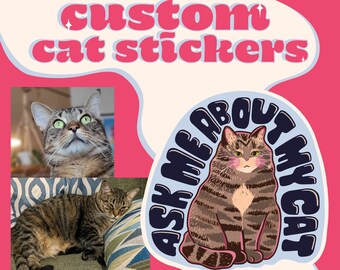 Custom Cat Sticker | Cat Lover
