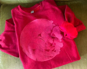 Block Printed Cat Sweatshirt | Linocut