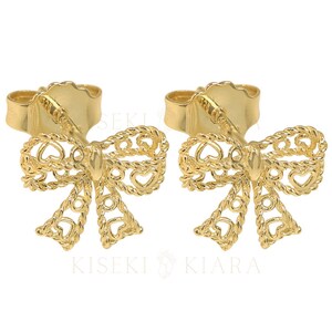 Sasha Bow Stud Earrings in Rose Gold