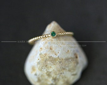 14K Solid Gold Natural Emerald Rings, Emerald Band Ring, Emerald Engagement Rings, Emerald Stone Ring, Emerald Gemstone Ring, May Birthstone