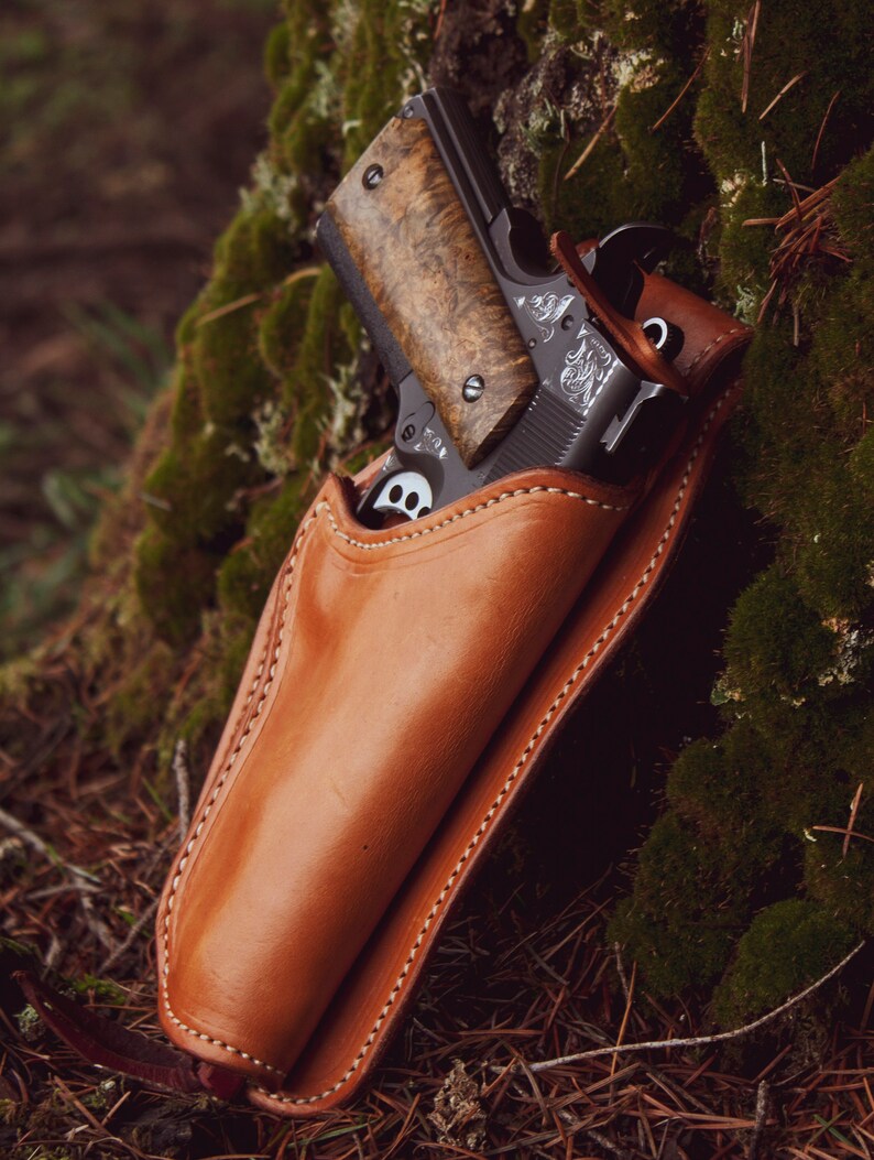 1911 full lined hip belt holster for range or field use | Etsy