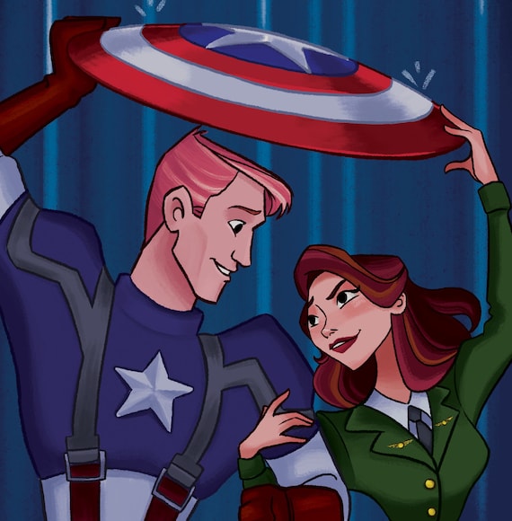 Steve Rogers Peggy Carter Print