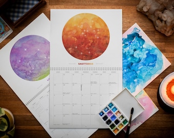 2027 Astrological Year | Signs of the Zodiac Wall Calendar (Dreamy Watercolors)