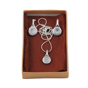 Flute earrings and pendant set