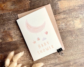 Baby Shower Card, With Love on your Baby Shower, New Baby, Mummy to be, New Mummy, NB15