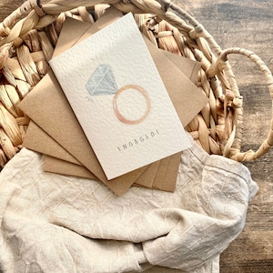 Tarjeta de compromiso, Comprometido, Mejor amigo, Hijo, Hija, Hermano, Hermana, Personalizada, Felicitaciones, Boda, Pareja especial, SE1