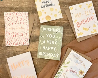 Birthday Card Multipack, Birthday Card Bundle, Pack of Birthday Cards, Generic Birthday, Packs for Offices, P1