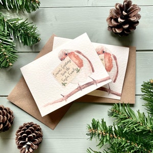 Paquete de tarjetas navideñas familiares personalizadas, tarjetas navideñas personalizadas, tarjetas navideñas familiares, tarjetas navideñas de Robin, tarjetas navideñas, hechas a mano