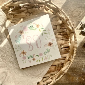 80th Birthday Card, Age 80, Friend, For Mum, Gifts for her, Happy Birthday, Botanical, Daughter, Niece, Granddaughter, Sister, Mum, BFRA-80