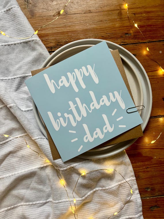 Handmade Happy Birthday Dad Card: Kraft Envelope, B23
