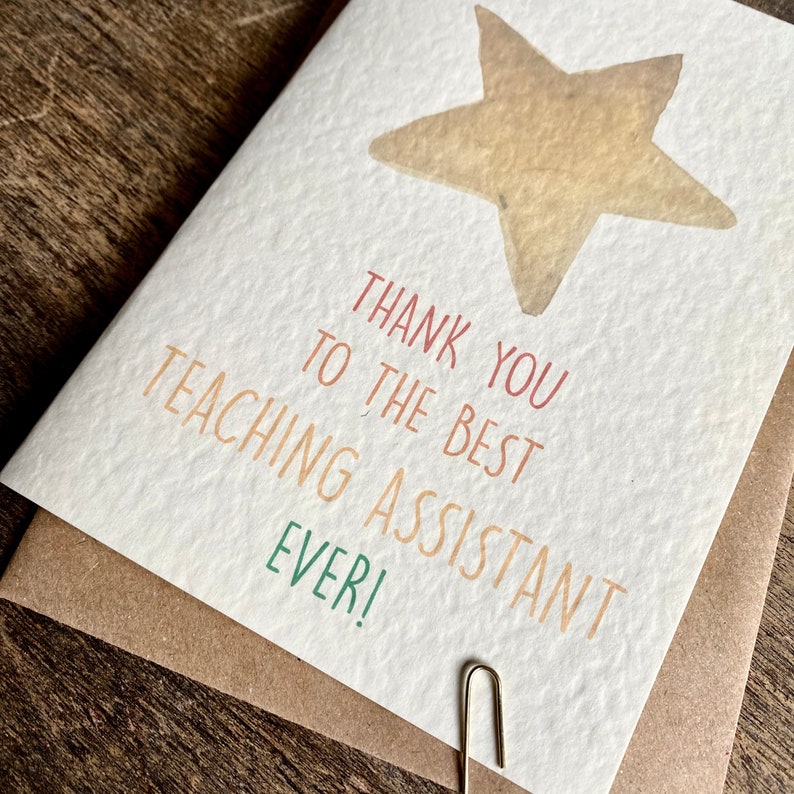 Teaching Assistant Thank You Card, Teacher's Assistant, Teacher Gifts Uk, End of Year, Thanks to you, You're the Best, Lockdown Card, STY2 image 2