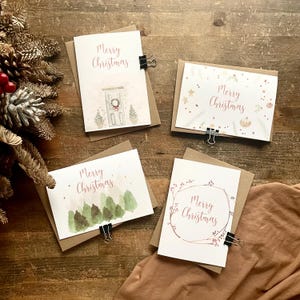 Handmade Christmas Card Pack: Kraft Envelopes, 4x6 inches