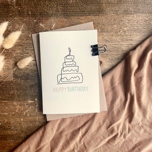 Birthday Card, Cake, Birthday Cake, Happy Birthday, Gifts for her, Daughter, Friend, Sister, Mum, Niece, Best Friend, Personalised, SB3 image 1