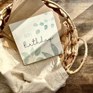 Tarjeta de cumpleaños, hojas, amante de las plantas, regalos de feliz cumpleaños para ella, deseos de cumpleaños, mejor amiga, hermana, hija, mamá, sobrina, B25