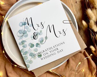 Mrs and Mrs Wedding Card, Same Sex Marriage, WDMM1