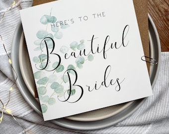 Mrs and Mrs Wedding Card, Same Sex Engagement, WBB2