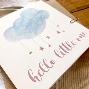 Carte pour nouveau bébé garçon - Carte de félicitations de bébé - Carte de baby shower - Carte pour les nouveaux parents - Carte de bébé bleue - Carte C'est un garçon NB1 image 3