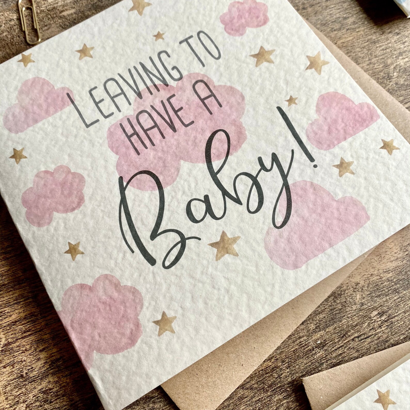 Glückwunschkarte Für Werdende Mütter - "You're Leaving To Have A Baby" Mit Umschlag, A5, Blanko-Innenseite Zum Selbstgestalten