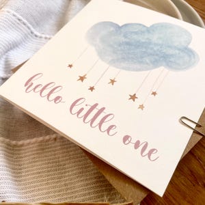 Carte pour nouveau bébé garçon - Carte de félicitations de bébé - Carte de baby shower - Carte pour les nouveaux parents - Carte de bébé bleue - Carte C'est un garçon NB1 image 2